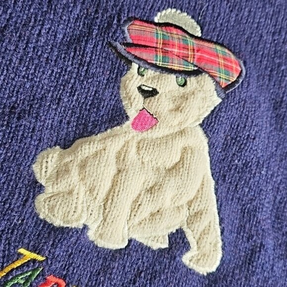 Scottish Highland Home Industries Lambswool The Tartan Terrior Knit Sweater - Picture 5 of 7